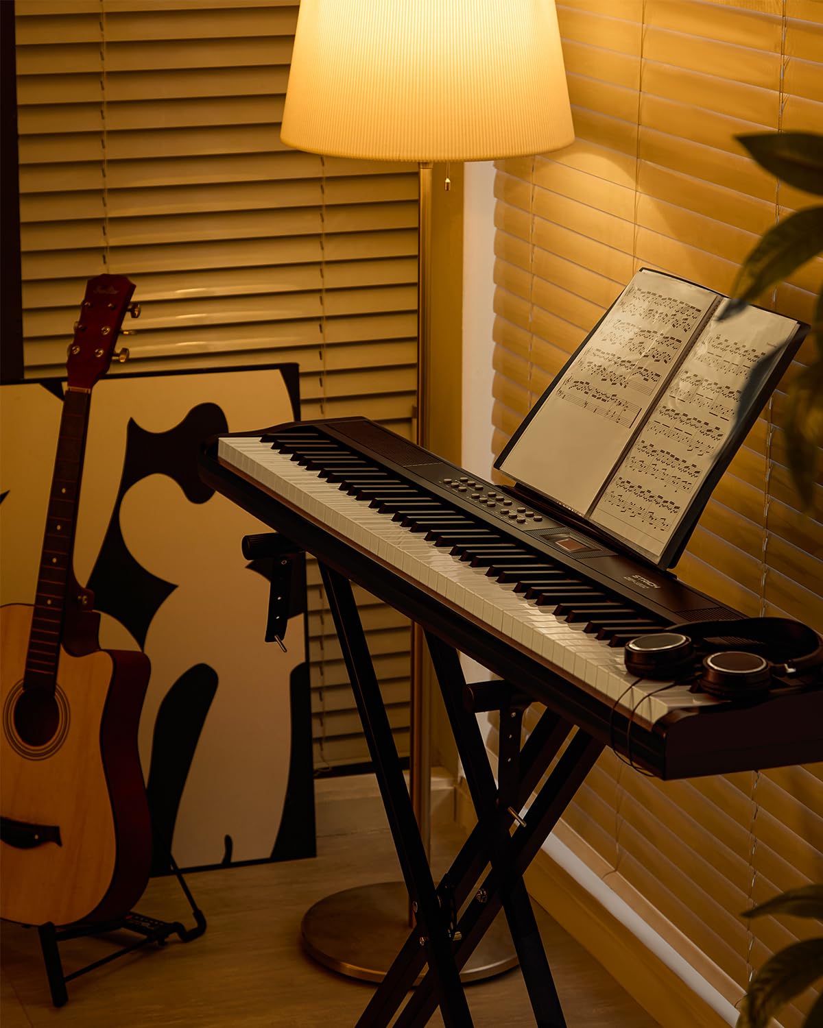 STRICH 88 Key Digital Piano Full Size Electric Keyboard with Semi-Weighted Sensitive Keys, Portable Electric Piano Set for Beginner, Bundle with Sustain Pedal, Headphones, Music Rest, SEP-150S - Image 7