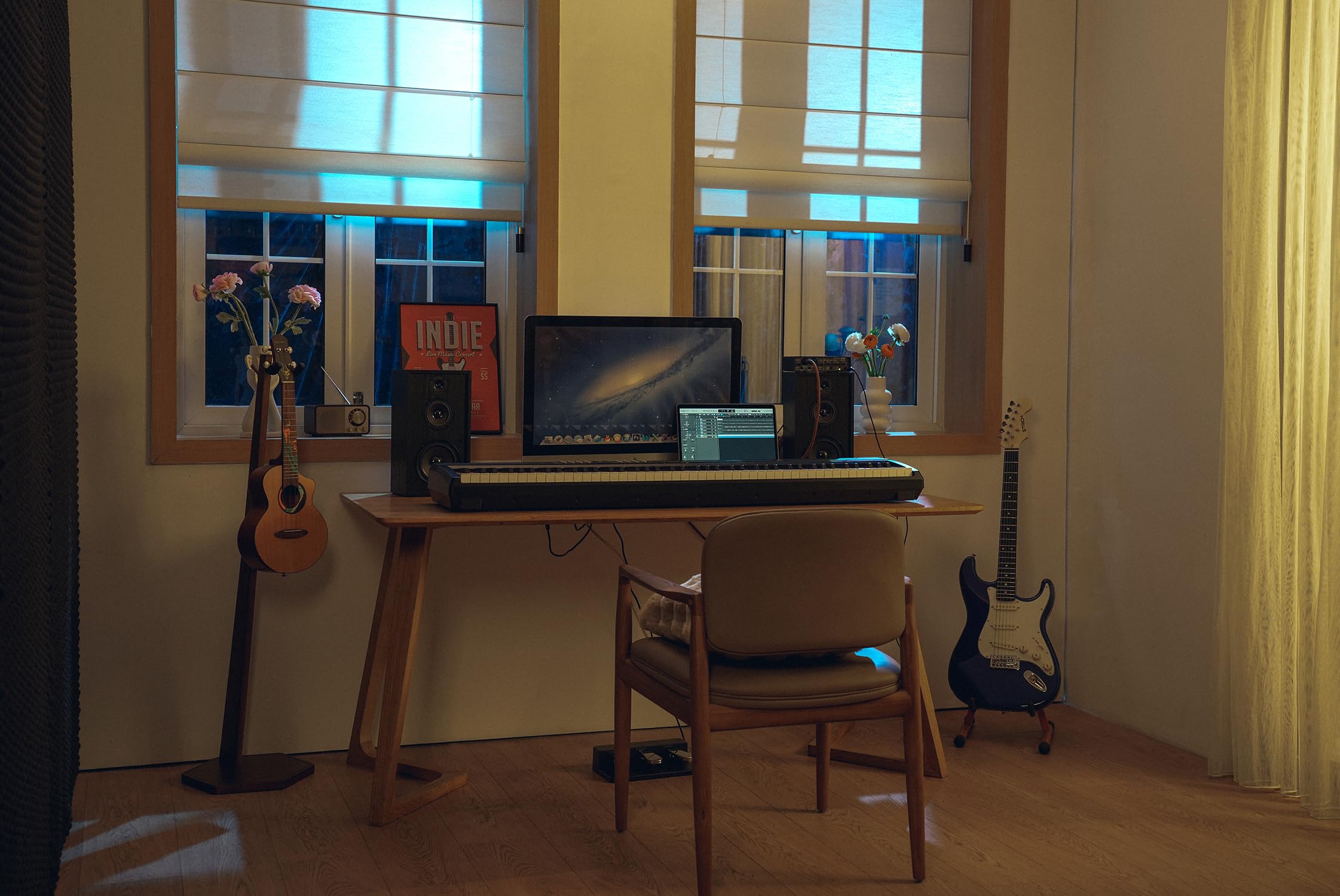 STRICH 88 Keys Weighted Keyboard with Sustain Pedal, Hammer-Action Digital Piano, 2x15W Built-In Speakers, Full-size Electric Piano Keyboard Supports USB-MIDI/Wireless Connect, SDP-120 - Image 9