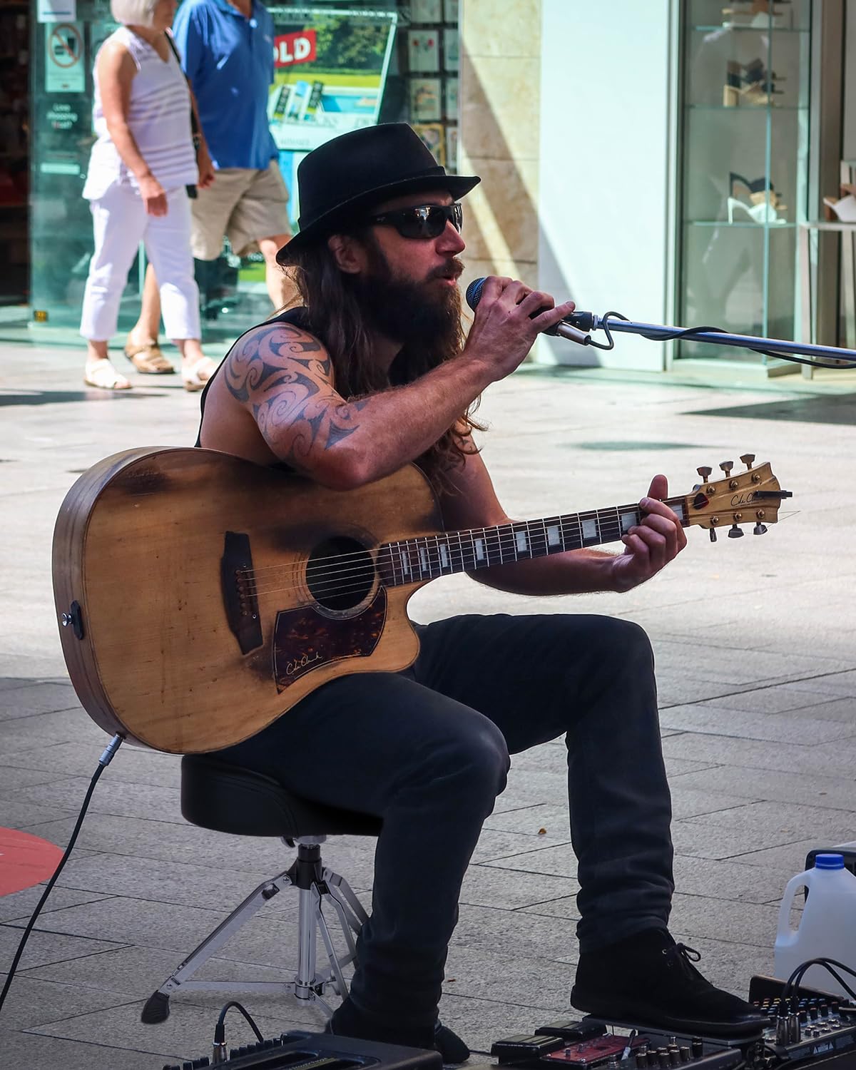 STRICH Saddle Drum Throne Seat, Swivel Adjustable Padded Drum Stool, Heavy Duty Motorcycle Style Widened Drum Chair Guitar Stool with 5A Drumsticks, SDB-30 - Image 9