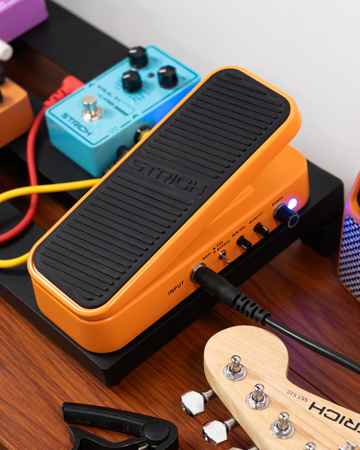 STRICH SW-2 Guitar Wah & Volume Pedal with a Power Supply, 2 in 1 Combo Effects Pedal for Electric Guitar, Vintage Wah Tone with Active Volume Control, Full-Size Lightweight Design - Image 10