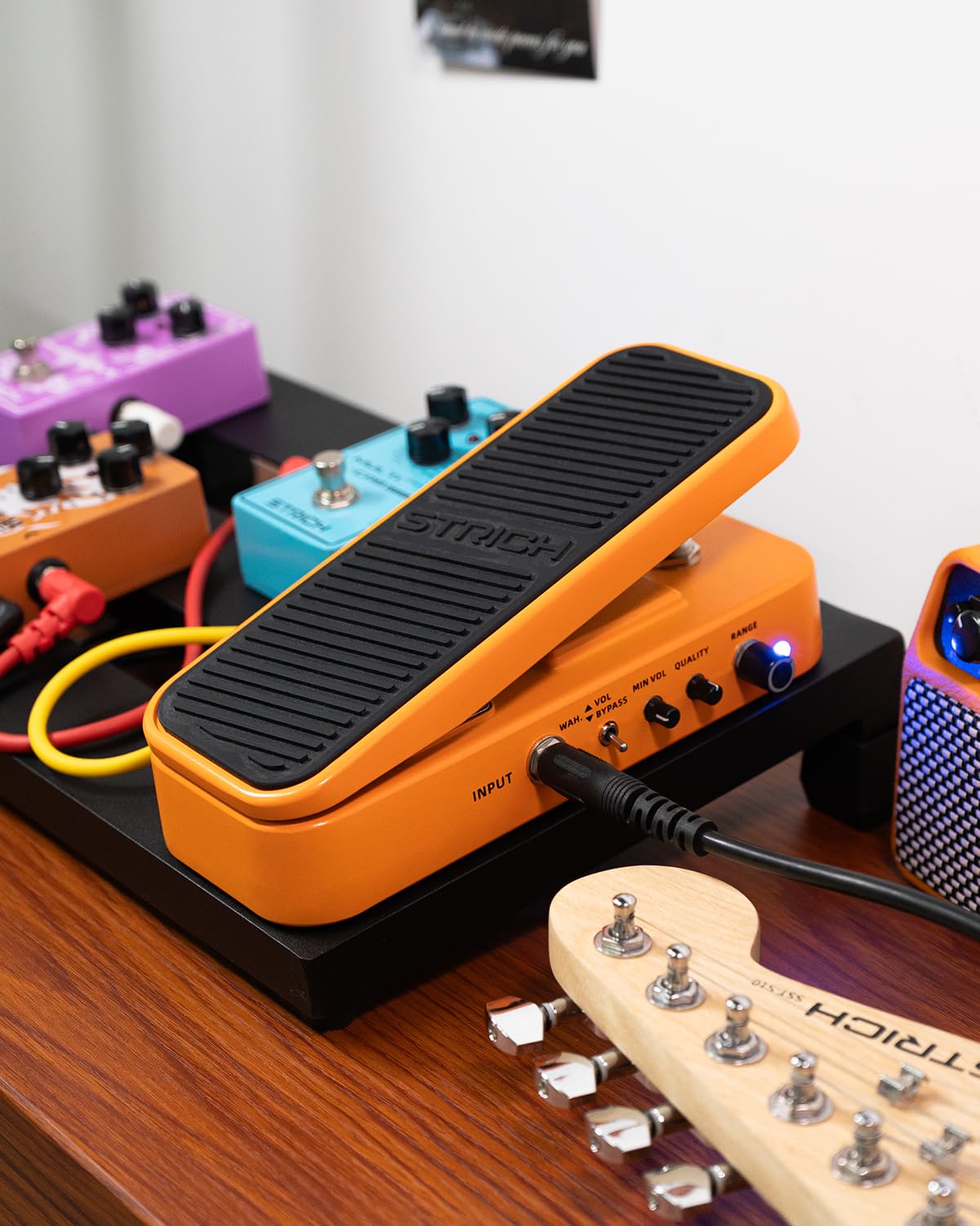 STRICH SW-2 Guitar Wah & Volume Pedal with a Power Supply, 2 in 1 Combo Effects Pedal for Electric Guitar, Vintage Wah Tone with Active Volume Control, Full-Size Lightweight Design - Image 9