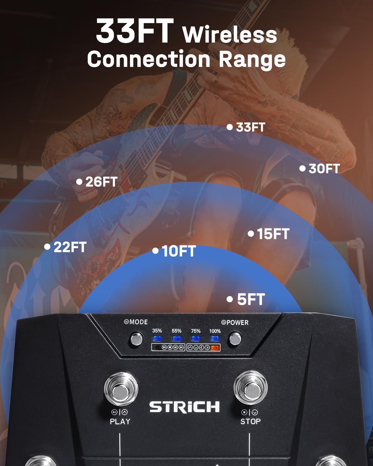 STRICH Wireless Page Turning Pedal 3.0 for Rock Musician, Compatible with Windows, Android, macOS HarmonyOS, with Type-C Charging Port, Supports for Tablets and Computers, Non-silent Pedal, SPT-30 - Image 4